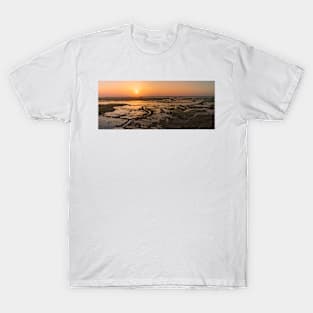 Aerial View of Esteiro da Tojeira at sunset T-Shirt